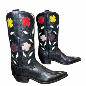 ISO Larry Mahan Floral inlay- Size 5, 5.5, 6, or 6.5